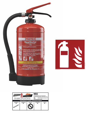 Feuerlöscher Protex FBDP3 3l AF Fettbrand inkl. Halterung, Plakette u. Schild