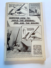 Vtg Showing How to Hold the Speedball Pen and the Brush 1952 PB  R. George-EUC