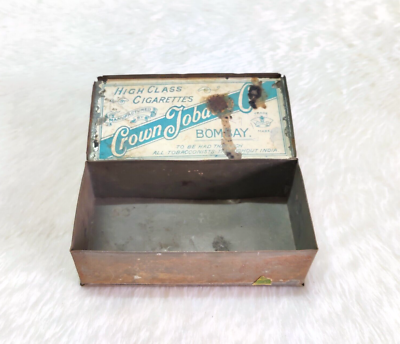 1930s Vintage Crown Tobacco Co. Suez Cigarette Advertising Tin Box