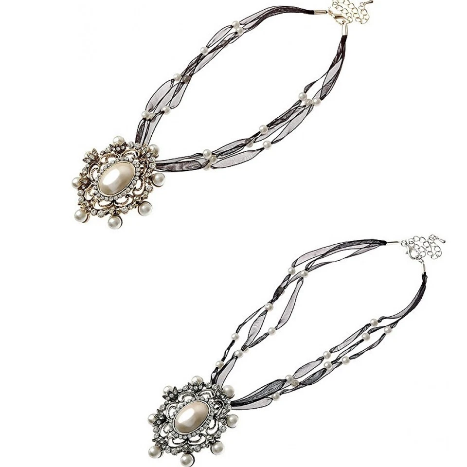 Collar Colgante Inusual Vintage Deco Perla Victoriana Decadente Elegante Foto 2 de 2