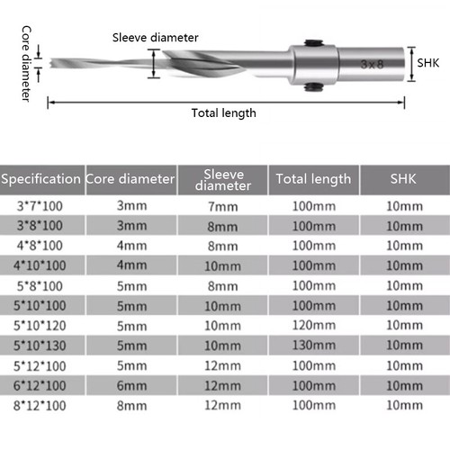 Drill Bit Flat Bottom Drill Bit Countersunk Head Salad Drill Woodworking Drill - Picture 2 of 9