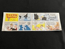 #Q15 BEETLE BAILEY by Mort Walker Lot of 3 Sunday Quarter Page Comic Strips 1997