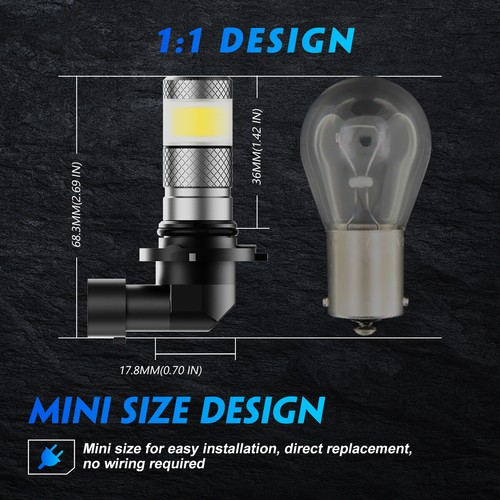 NOVSIGHT Pair 30W 3600LM 9005 LED Fog Light Driving DRL Bulbs Kit 6500K White - Picture 3 of 9