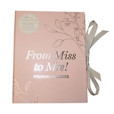 Wedding Planner Diary Organiser Book - Pink Silver - From Miss to Mrs