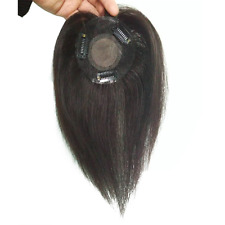 Handmade Mono Straight Virgin Human Hair Topper Clip in Hair Top Piece for Women