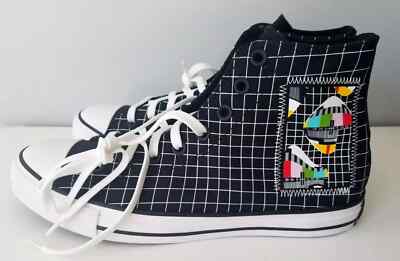 Converse All Star Chuck Taylor Black Color Grid High Top Sneakers Shoes Size 11