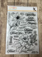 Simon Says Stamp Wild and Free Flowers Clear Stamp Set ~~~~New in Package
