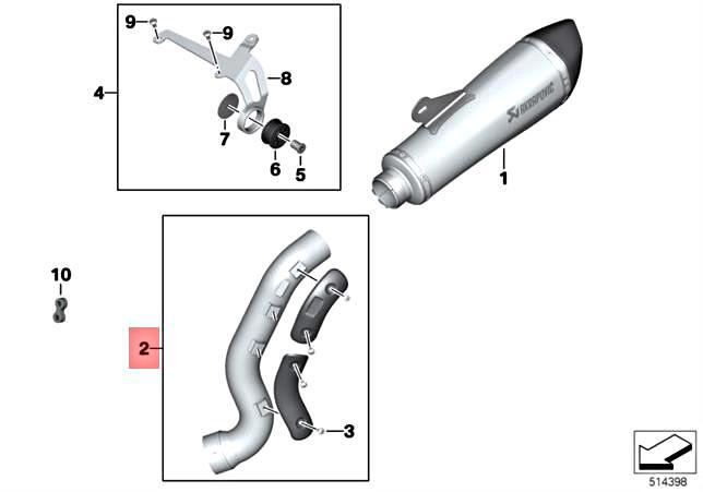 Genuine BMW K21 K22 K23 K33 0L53 0L73 Set Connecting Pipe Long  