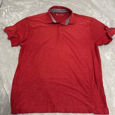 UNDER ARMOUR Men  s Loose Fit Heat Gear Polo Sz Large Red