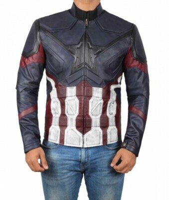 Avengers Infinity War Captain America Costume Leather Jacket