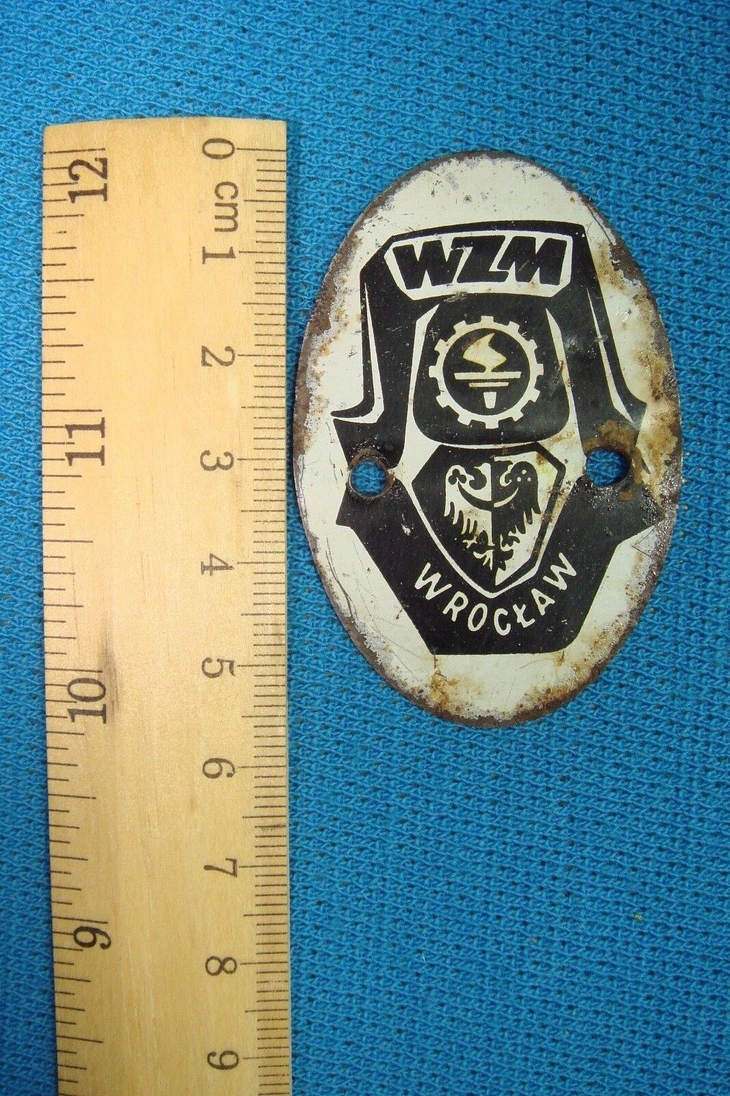 Vintage Gas Stove WZM Wrocław Badge Emblem