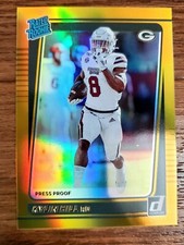 Kylin Hill 2021 Donruss Gold Holo Press Proof Premium Stock Rated Rookie