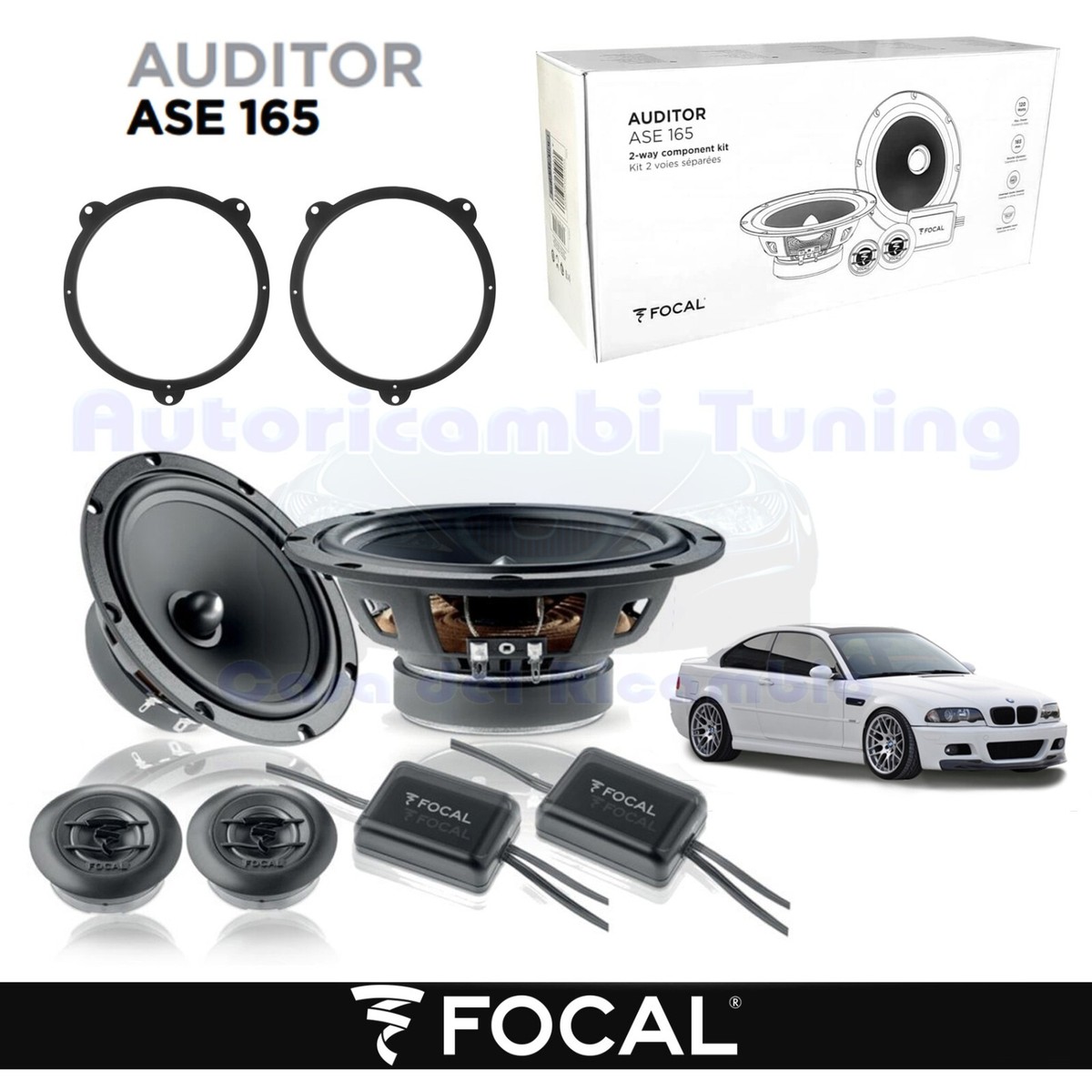 Front Speaker Set 165mm FOCAL AUDITOR ASE165 120W For BMW 3 Series
