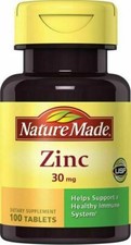 SM Nature Made Zinc 30mg 100 Tablets 3 Pack 