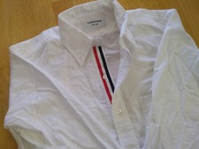 NWOT Thom Browne White Oxford Cloth Button Down Grosgrain TB1 14.5-32 MSRP 425