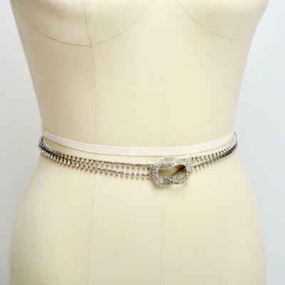 Kenneth Jay Lane KJL Rhinestone Belt with Interlocking Loop  display picture 1