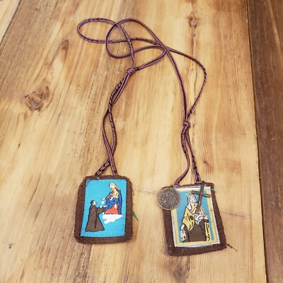1Pck Brown Scapular of Our Lady of Mount Carmel Catholic Saint Necklaces Gift