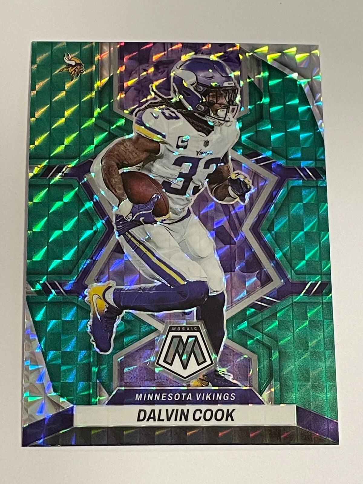 2022 Panini Mosaic Football Green Mosaic Prizm - Dalvin Cook - Minnesota Vikings