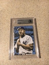 Mickey Mantle Original Art Sketch Card New York Yankees Beckett BAS True 1/1