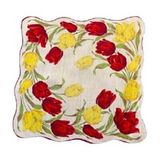 Vtg. Hanky Tulips Galore