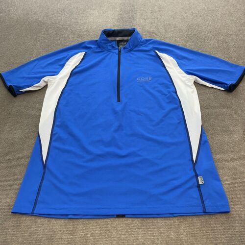 GORE Running Wear Shirt Mens XL Blue Black 1/4 Zip Athletic Train Outdoor