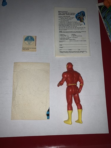 Mattel 1984 DC Super Powers Flash Figure Complete W Comic Book Bio and pop - Picture 3 of 3