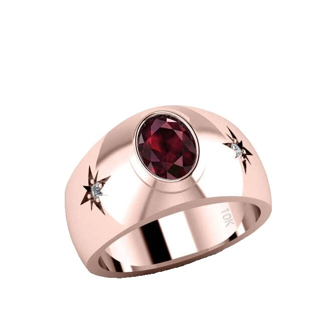 Ruby Rose Gold 10k Jewelry for Men