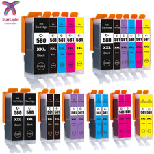 Ink Cartridges Fits For Canon PGI580XXL CLI581XXL TR7500 TS8150 TS6350  LOT