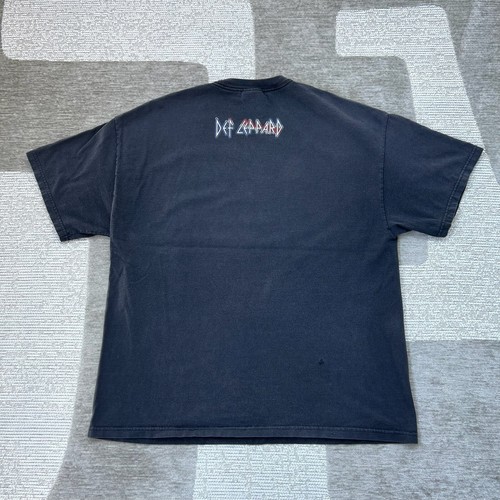 Vintage Def Leppard Union Jack Skyline Y2K Band T-Shirt Herren XL Rock Tour Tee - Bild 12 von 15