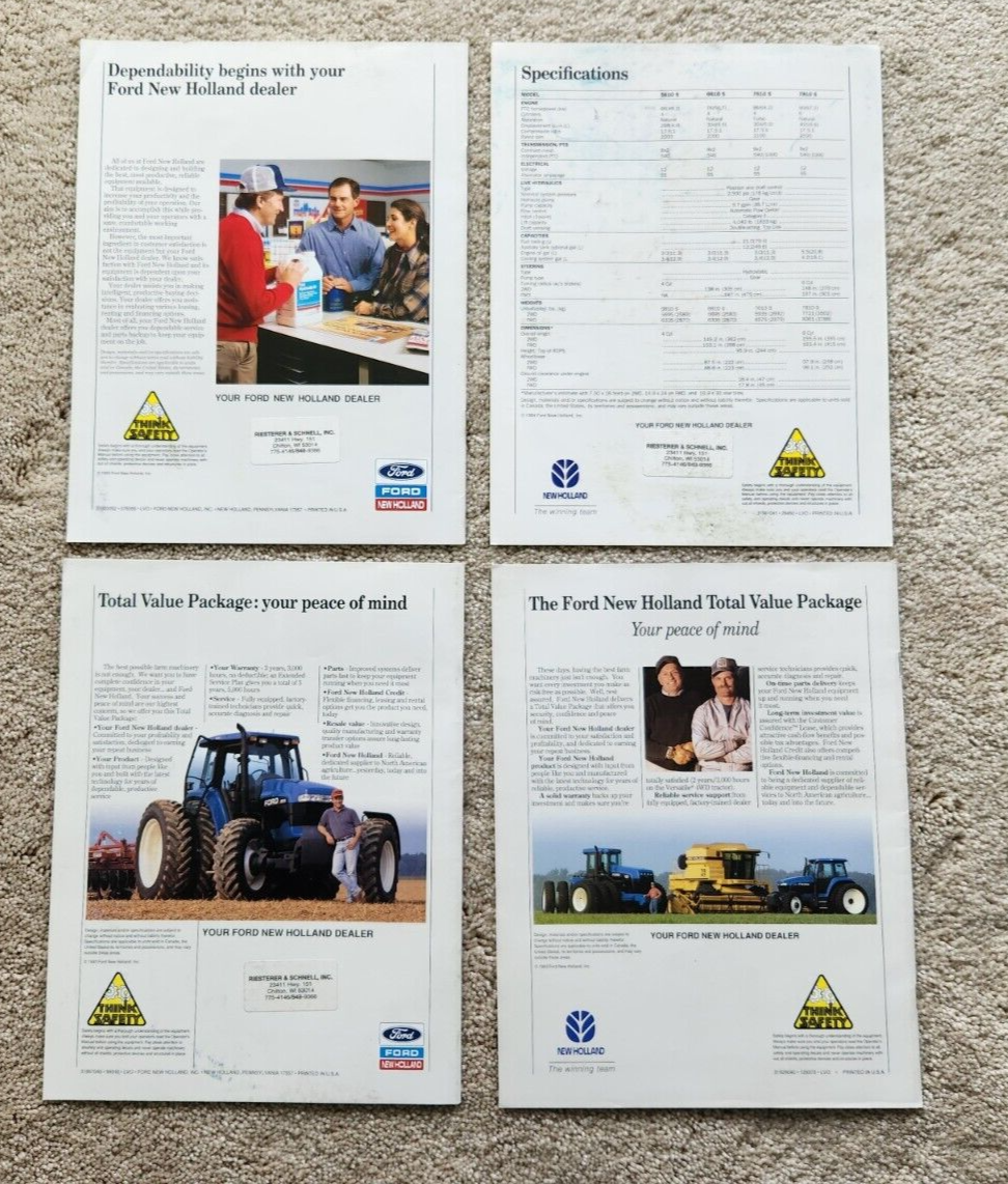 4 Different Ford New Holland Dealer Tractor Brochure Lot 1990's eBay