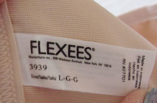FLEXEES Shape Wear 3939 Firm Control Waist Shaper # 3939 LARGE Nude/Beige EUC - Picture 4 of 5