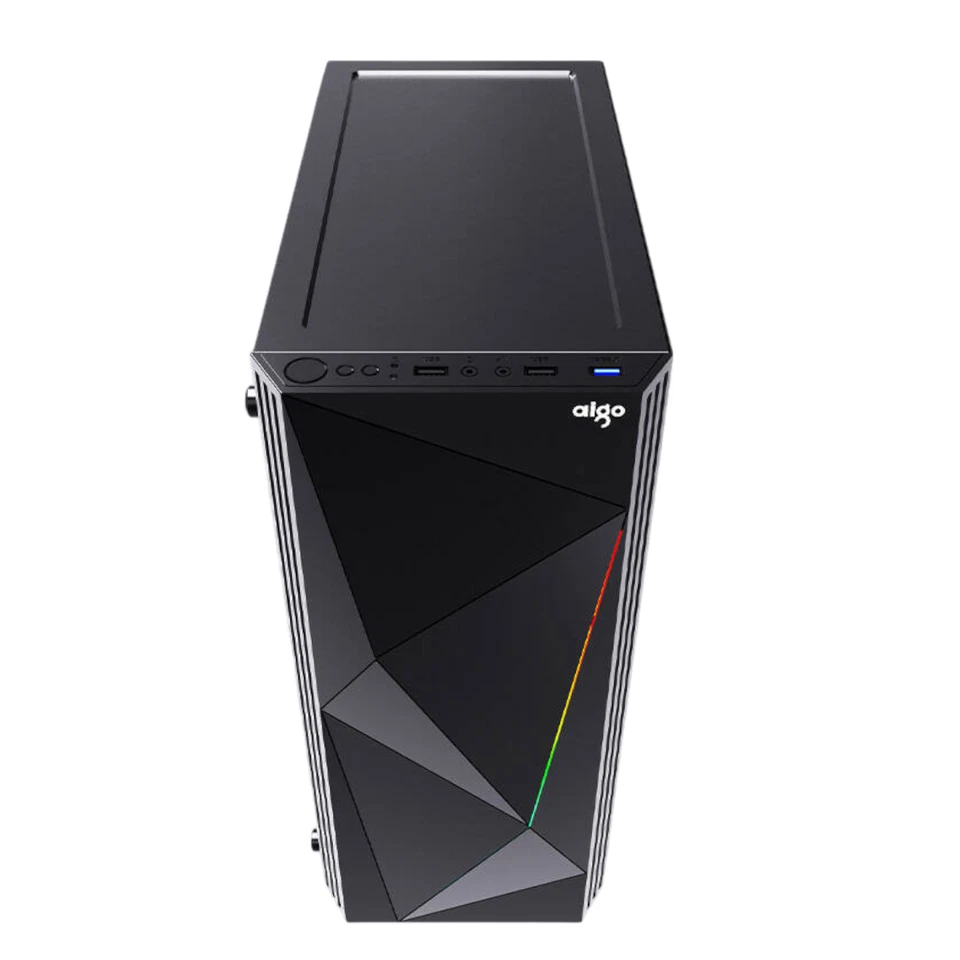PC Gehäuse Computer Case RGB Gaming Midi Tower ATX ITX M-ATX USB Schwarz aigo - Bild 3 von 4