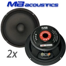 2 speakers 8” Midrange MB Acoustics 4 ohms 1000 Watts Car Audio