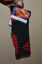 Men's Superman Crew Socks Licensed DC Comics Sock Size 10-13 Shoe Size 6-12