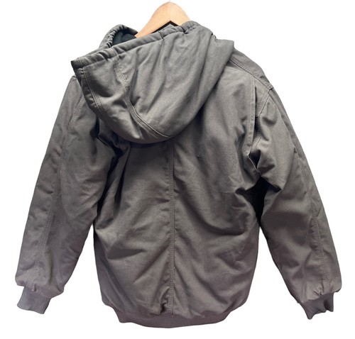 BERNE Boy’s Youth L (14-16) Gray Canvas Quilted Full Zip Bomber Jacket NEW - Picture 2 of 9