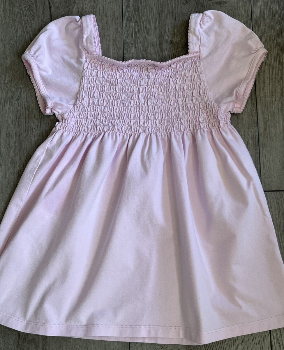 Lands End Y2K Smocked Babydoll Top Girls XL 16 Short Puff