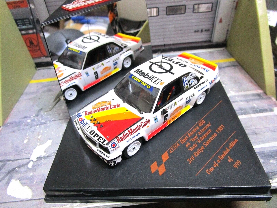 OPEL Ascona B 400 Rallye Gr.4 Sanremo 1981 #6 Tony Conrero Radio Vitesse 1:43 - Bild 4 von 4