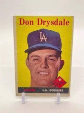 Don Drysdale 1958 Topps #25 Los Angeles Dodgers VG