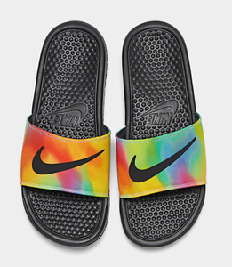nike tie dye slides
