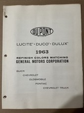 1963 Pontiac Impala Grand Prix Buick Exterior And Interior Color Chart 7 Pages