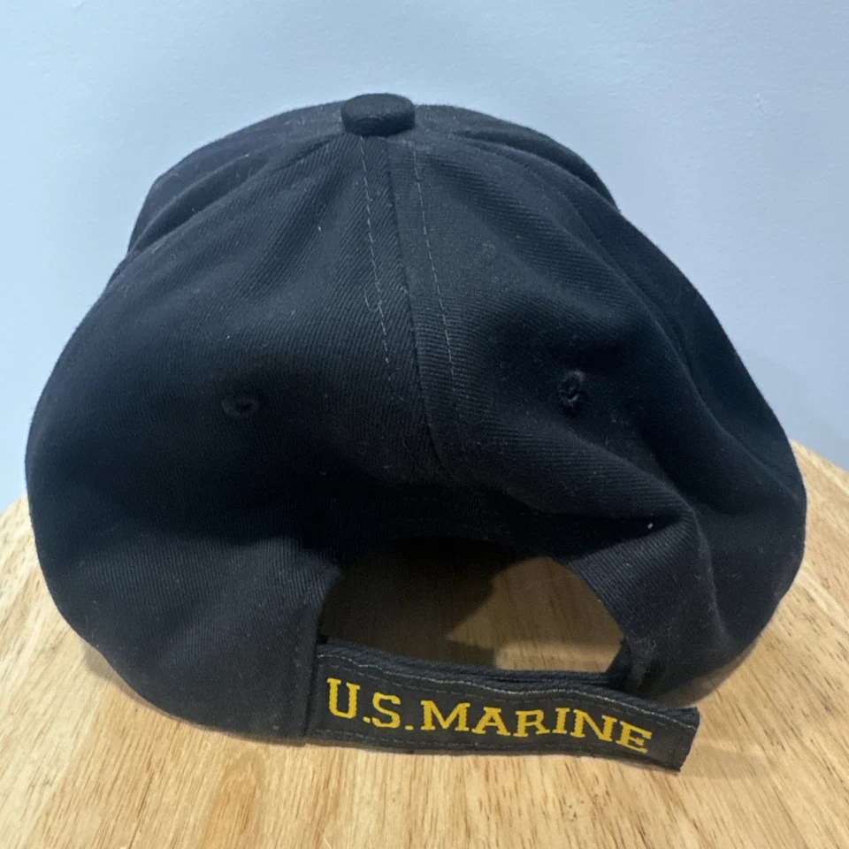 Boné de beisebol preto estilo Bulldog Once A Marine Always A Marine Corps dos EUA - Imagem 3 de 4