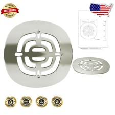 Polished Nickel 4" Brass Shower Drain Strainer Grid Removable