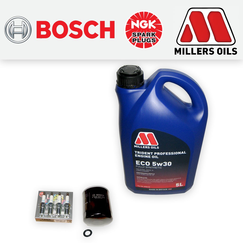 SERVICE KIT for VOLVO S40 (MS) 2.0 16V OIL FILTER PLUGS +5w30 FS OIL 2007-2012