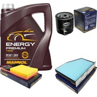 Inspektionspaket 5L Mannol Energy 5W-30 FüR VW Golf V 1.4 16V Seat Leon Altea