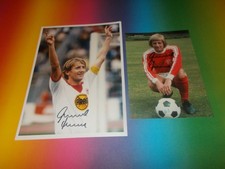 Gerd Zewe Fortuna Düsseldorf signed autograph on 20x28 photo + postcard