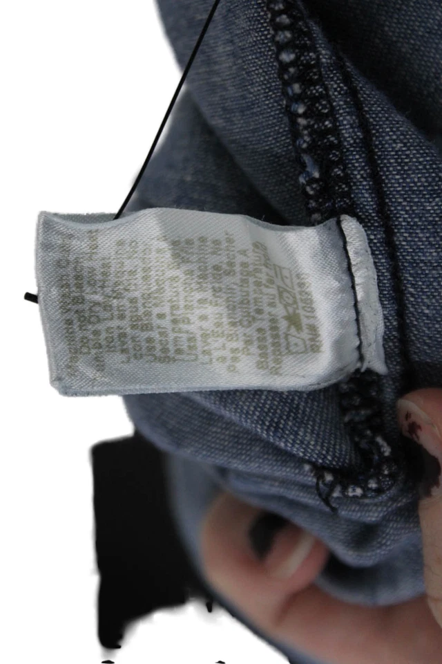 Camisa vaquera Current/Elliott para mujer con cuello delantero con botones manga larga azul talla 0 Foto 4 de 4