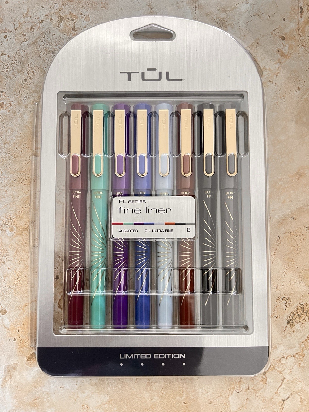 TUL Fine Liner Pens Ultra-Fine 0.4 mm, Assorted Barrel/Ink Colors,Pack of 8 pens