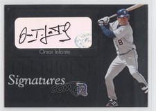 2003 Leaf Clubhouse Signatures Silver 6/100 Omar Infante #5 Auto 0a6