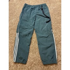 Vintage Adidas Green Windbreaker Pants Mens Size Medium