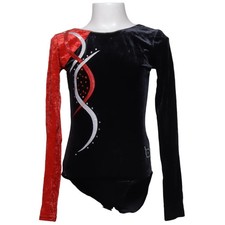 Turnanzuege-Lessel, Gymnastikanzug, Größe: 152, Schwarz/Rot #aFf